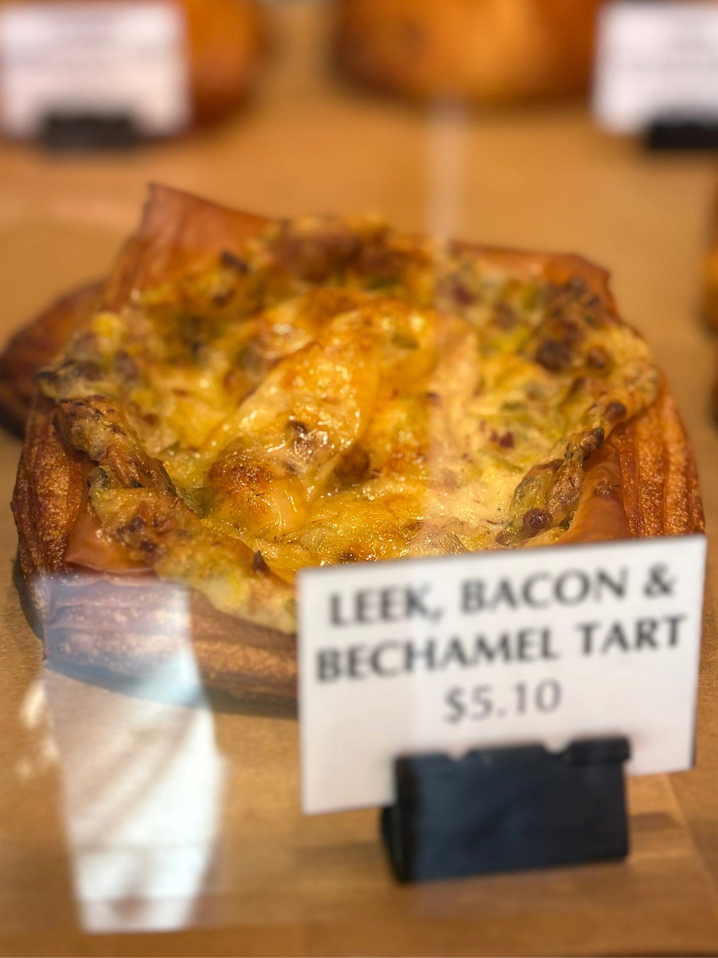 Bechamel-Leek-Bacon tart